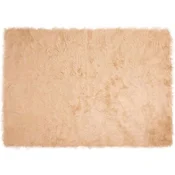 Tepih od umjetne ovcje kože TAFALLA Bež 140 x 200 cm Poliester
