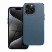 Ovitek Leather Mag Cover iz eko usnja z vgrajenim magnetnim obročem za iPhone 15 Pro Max - indigo blue