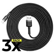 3X LIGHTNING KABEL BASEUS CAFULE LIGHTNING CABLE 300CM