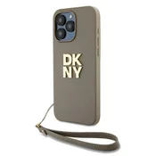DKNY DKNY zapestni trak z logotipom - ohišje za iPhone 15 Pro (bež)