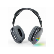 Gembird BHP-LED-02-BK naglavne slušalice i slušalice s ugradenim mikrofonom Bežicno Obruc za glavu Pozivi/glazba Bluetooth Crno, Sivo
