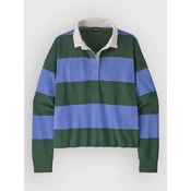 Patagonia Rugby ženska majica z dolgimi rokavi diver blue