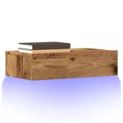 2-dijelni TV ormaric s LED svjetlima staro drvo 60x35x15,5 cm