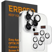 Overboard 2x OPTIK Pro zaščitno steklo za iPhone 16 Pro/16 Pro Max/15 Pro/15 Pro Max/14 Pro/14 Pro Max, črno