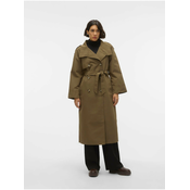 Khaki Womens Trench Coat Vero Moda Taylor - Womens