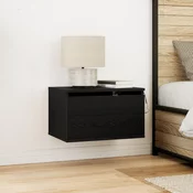 Wall-mounted nocni ormaric 2 pcs Crni hrast 50 x 36 x 30 cm