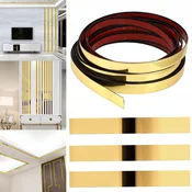 shumee ZLATI PVC DEKORATIVNI TRAK 14 mm ZLATI 10 METROV 1,4 CM SIJAJ