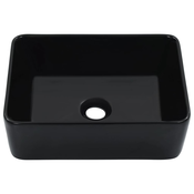 MAISON CHIC Umivalnik - Kopalna umivalnik - Lavabo 40x30x13 cm keramičen črn, (21684793)