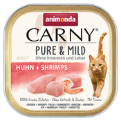 Varčno pakiranje animonda Carny Adult Pure & Mild 64 x 100 g - Piščanec + kozice