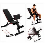 Nastavljiva fitnes klop z naslonom za biceps