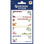 Avery Zweckform Z-Design nalepke za gospodinjstvo 59652, odstranljive, dekoracija in označitev kozarčkov, posod, škatel. 12 etiket/zavitek, motiv: sadje, material: papir
