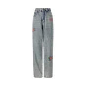 Ed Hardy Kavbojke Blooming Death modra