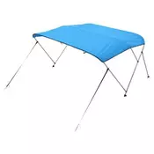 VEVOR Bimini krov za camac s 3 luka 183x200-213x117 cm plave boje
