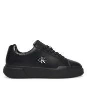 Superge Calvin Klein Chunky Cups Laceup Lth Bt Croc HW0HW03223 Črna