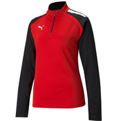 Majica z dolgimi rokavi Puma teamLIGA 1 4 Zip Top W Red- Bla