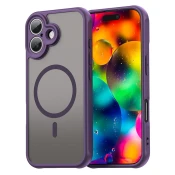 Hibridni ovitek HaloFrost II MagSafe za iPhone 17 - purple