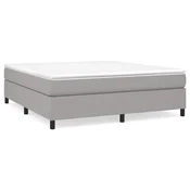 Vidaxl Posteljni okvir z vzmetmi svetlo siv 160x200 cm blago