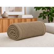 Fleec deka MELVIRA DUO, svijetlo smeda Dimenzije: 180 x 200 cm