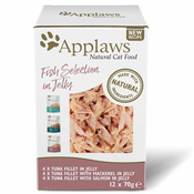 Applaws Jelly Pouch miješano pakiranje 12 x 70 g - Izbor ribe (3 vrste)