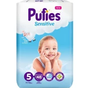 Pufies pelene sensitive MP 5 junior 11+kg 48 kom