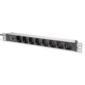 Digitus razdelilec, aluminijast profil, 8x italijanski izhod, 2m kabel