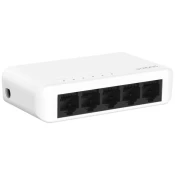 STRONG stikalo SW5000P/ 5 vrat Gigabit RJ45/ 10/100/1000 Mb/s/ 10 Gb/s/ 802.3i/u/ab/ plastično ohišje/ belo
