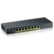 ZYXEL GS1900-8HP v3 PoE Upravljao L2 Gigabit Ethernet (10/100/1000) Snaga preko Ethernet (PoE) Crna