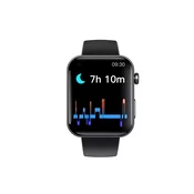 INF Pametna ura z merilnikom srčnega utripa, krvnega tlaka, kisika v krvi, pedometer Black Silicone strap, (21838384)