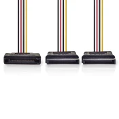 NEDIS Interni Napojni Kabel | SATA 15-pin M – 2x SATA 15-pin Ž | 0.15 m
