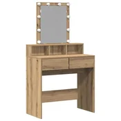 Vidaxl Konferenčna miza s predalom artisan hrast 80 x 41 x 144,5 cm