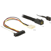 Delock Priključni kabel za tvrdi disk [1x Mini SAS HD x4 SFF 8643 utikač - 4 x SAS 29 Pin SFF 8482 ženski utikač, 4 x Molex strujni pri