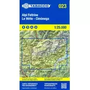 Tabacco Wandern Alpi Feltrine 1:25000