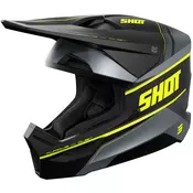 Motokros kaciga Shot Furious Dust mat fluo žuta