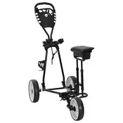 Golf Trolej s sjedištem Crna i bijela 100 x 60 x 130 cm Željezo