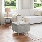 vidaXL Gumbni stol z blazino Svetlo siva 60 x 60 x 45 cm Žamet
