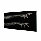 tulup.si Zidna obloga za kuhinju Črno ozadje umazane roke 125x50 cm