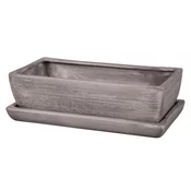 Škatla KAKTUS GREY + krožnik keramični mat 30cm