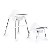 ECO TOYS Hranilica za bebe 2U1, Postolje i pojasevi, Bela