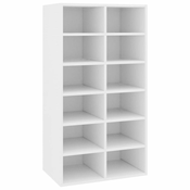 Stalak za cipele bijeli 54 x 34 x 100,5 cm konstruirano drvo