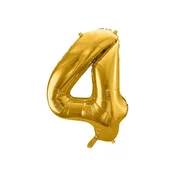 shumee Folija balon številka 4, 86 cm, zlat