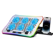 NK NK Prenosni gaming hladilnik 17 s 6 RGB ventilatorji in nastavljivimi hitrostmi
