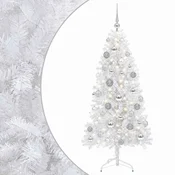 Vidaxl Umetna božična jelka z bučko 150 cm 150 LED Toplo bela