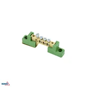 Schelinger spončna letev na izolatorjih 6X9 zelena, 4 sponke, 63 A, 500 V BM-A18-TBJ-6X09-04P-ZI