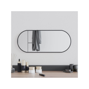 Den Stensko ogledalo črno 60x25 cm ovalno