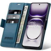 Overboard Ovitek za Oppo Reno 12 Pro, sijoč liči , denarnica z naslonom, moder