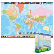 EuroGraphics Puzzle Zemljevid sveta 100 kosov