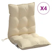 vidaXL vidaXL Blazina za stol 4 kosi bež oxford tkanina, (21081269)