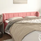 vidaXL vidaXL Vzglavje z ušesi roza 183x23x78/88 cm žamet, (20952349)