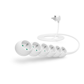 CONNECT IT podaljšek 230 V, 6 vtičnic, 3 m, brez stikala (bel)