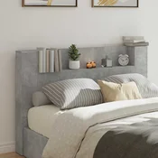 Uzglavlje Betonski sivi 160 x 16,5 x 103,5 cm Konstruirano drvo